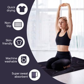 Yuilgdo Yoga Towels, Non Slip Hot Yoga Mat Towel with Grip Dots,Super-Absorbent Soft Microfiber Yoga Blanket for Pilates, Fitness and Workout 72inch x 24inch