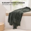RECYCO Throw Blanket Soft Cozy Chenille Throw Blanket with Fringe
