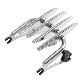 XFMT Motorcycle Chrome Detachable Stealth Two-Up Luggage Rack for Harley Touring Road King Street Glide Road Glide Electra Glide 2009-Later