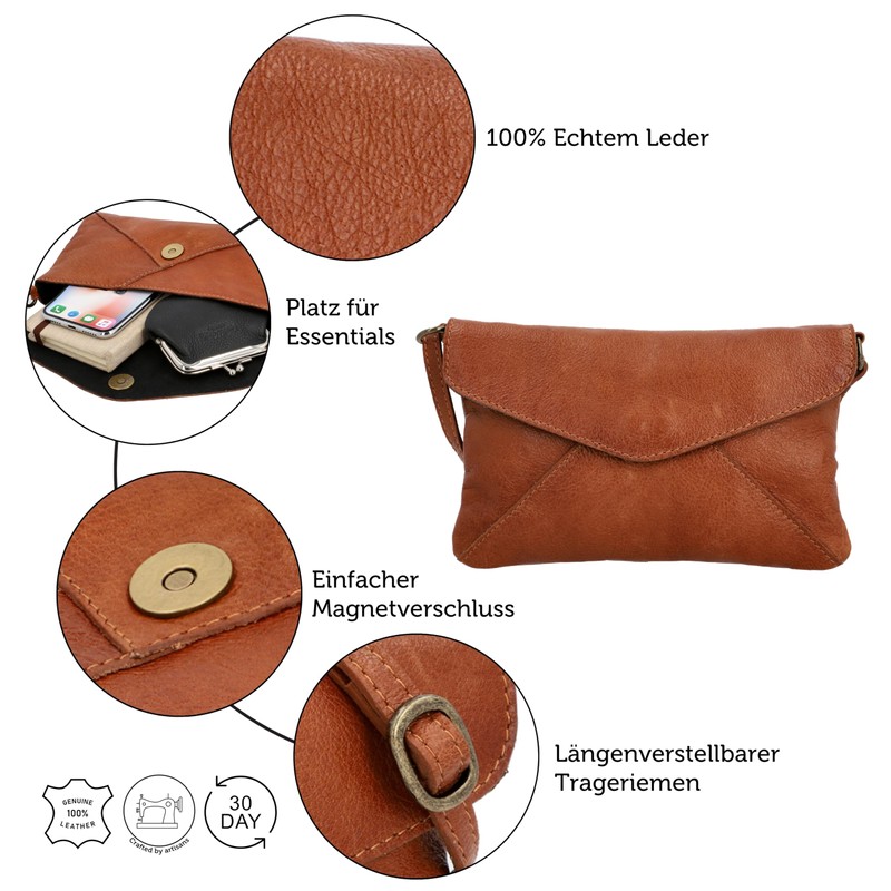 Gusti Women's Handbag Leather Karisma Shoulder Bag Handbag Vintage Brown