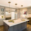 DANSEER Mid Century Modern Gold LED Pendant Light, Mini Hanging