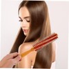 IWOWHERO Round Wooden Handle Curling Hair Brush for Blow Drying