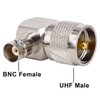 BOOBRIE PL259 UHF Male to BNC Female Right Angle RF