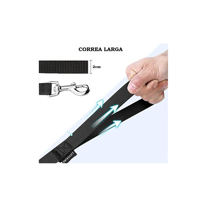 2pcs Correa para Perros, 15m Larga Correa de Entrenamiento para