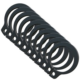 11mm Seeger Ring, External Circlip C-Clips, Heavy Duty Circlip Ring, Carbon Steel Snap Ring with Black Phosphating, DIN471 Clip Holder with Grip Holes (Pack of 10)