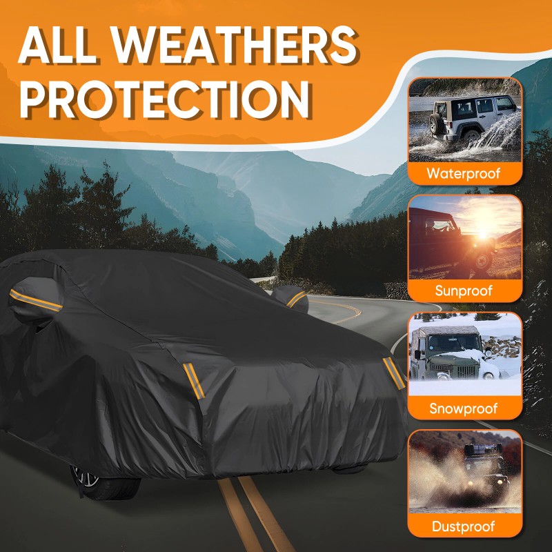 NEVERLAND Full Car Cover Waterproof All Weather UV Resistent Snow