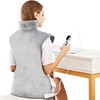 Mia&Coco Electric Heating Pad for Back Neck and Shoulders (Grey,