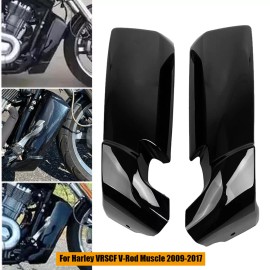 Unbranded Vivid Black Radiator Side Shroud Cover Panel For Harley VRSCF V-Rod Muscle 09-17