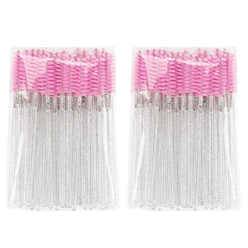 300 PCS Crystal Eyelash Mascara Wands Disposable Lash Brushes for
