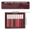 Estuche De Brillos De Labios Dunuf 8 Pzas, Larga Duración