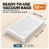 50-Pack Vacuum Food Storage Bags for Food Preservation – Reusable