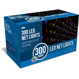 Joiedomi 300 LED Christmas Net Lights for Indoor & Outdoor Decorations, Christmas Events, Christmas Eve Night Decor, Christmas Tree, Bushes (Multi-Color)