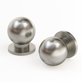 goldenwarm 5 Pack Silver Drawer Knobs Brushed Nickel Cabinet Knobs Solid Cupboard Door Knobs Modern Silver Door Knobs Small Kitchen Door Knobs