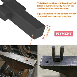 Blacksmith Hardy Anvil Tool 7/8" hardy Turning Bending Forge Scrolling Twisting Tool Blacksmith Anvil Bending Fork