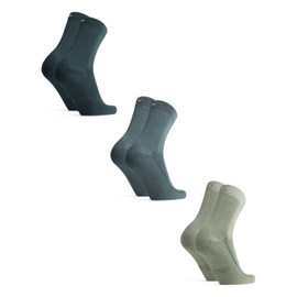 DANISH ENDURANCE Bamboo Socks, Anti Sweat, Mens Black Socks, Breathable, Bamboo Socks Women, Unisex, 3 Pack, Multicolour: 1 x light green, 1 x medium green, 1 x dark green, 3-5