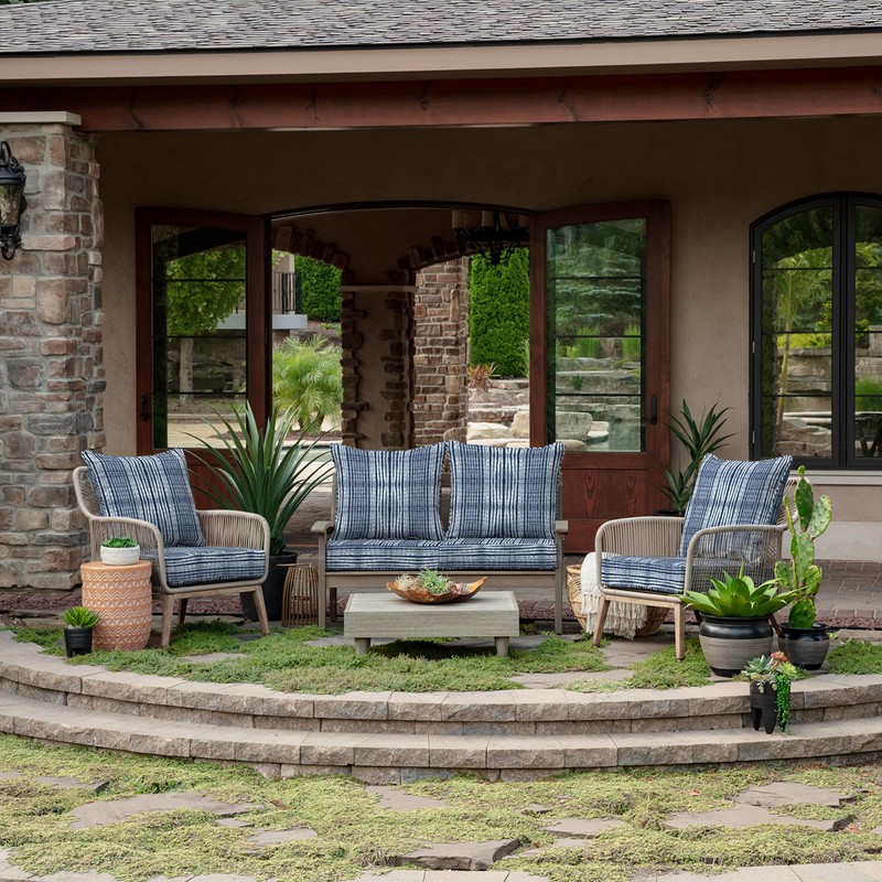 Arden Outdoor Deep Seat Cushion Set, 24 in x 24