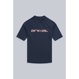 Animal Daisy Womens Logo Rash Vest - UPF 50+, Chlorine & Saltwater Resistant - Best for Beach, Swimming, Pool, Diving, Water Sports Navy Women's Size 14