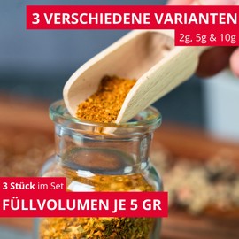 Westmark Spice Scoop Set, 3 Pieces, Capacity: 5 g Each (Flour)/4 ml, Beech Wood, Midi, Light Brown, 91952270