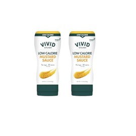 VIVID KITCHEN Low-Calorie Sauces | No Preservatives | Versatile, Easy-to-Squeeze (2 Pack, Mustard)