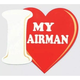 I LOVE MY AIRMAN HEART AIR FORCE  MILITARY CAR  DECAL