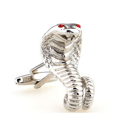 MRCUFF Cobra Snake Pair Cufflinks in a Presentation Gift Box & Polishing Cloth