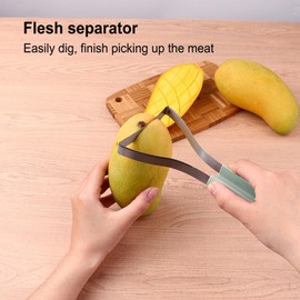 Mango Cutter and Peeler,3X Portable Fruit Cutter Pit Remover | Kitchen Fruit Slicer Cutting Tool for Avocado, Watermelon, Kiwi, Papaya