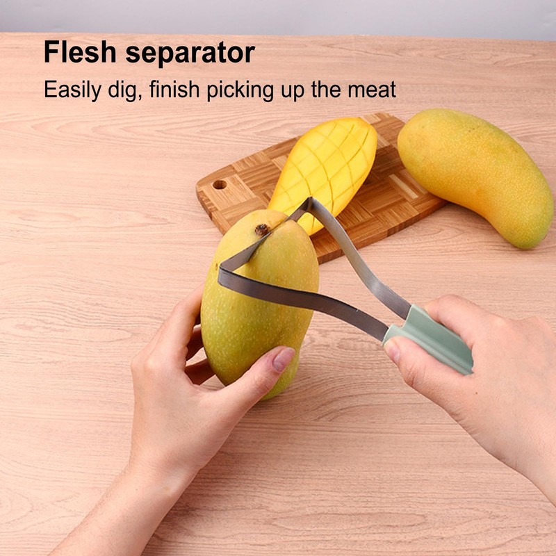 Mango Cutter and Peeler,3X Portable Fruit Cutter Pit Remover |