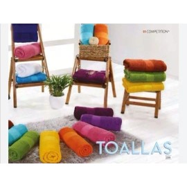 Competition Toalla Medio Baño 100% Algodón 600grs, Súper Absorbentes Color Verde Liso