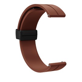 LinnaLove 16mm-20mm silicone Replacement watch band with Quick Release for Smart watch and id Bracelets-Brown-1515-16