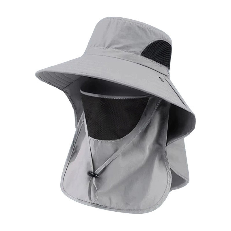 Wide Brim Sun Hat with Neck Flap for Outdoor Travel