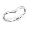 Wishbone Midi Sterling Silver Ring Size G