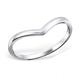 Wishbone Midi Sterling Silver Ring Size G
