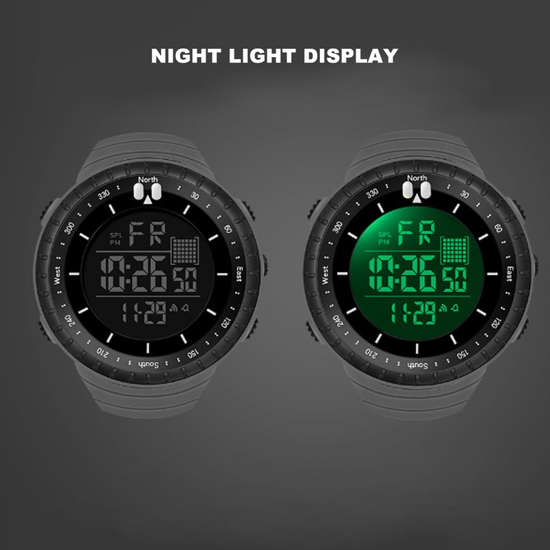 Electronic Sports Watch Waterproof Night Light Large Screen Quick Release