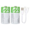 2Pcs C Rechargeable Batteries USB Port 5000wmh 1.5V High Capacity
