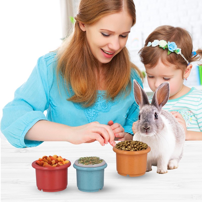 Pack of 8 Stacking Cups Rabbits, Multicoloured, Reusable Bunny Guinea