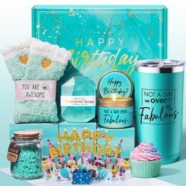 Birthday Gifts for Women Friendship, Ocean Relaxing Spa Gifts Basket Set for Women, Self Care Gifts Unique Happy Birthday Gift Idea for Mom Her Best Friends Sister Wife Girlfriend Coworker Teacher