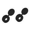 Home Smart 100 x Snap-On Black Plastic Screw Caps /