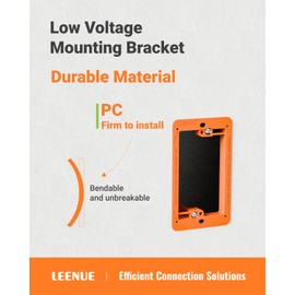 LEENUE Low Voltage Mounting Bracket 1 Gang for Ethernet Wall Plate, Low Voltage Box for Telephone Cord, Network Cable, Hdmi Cable, Coax Cable, and Speaker Wire, 6 Pack
