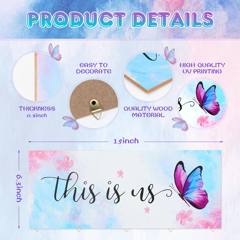 JOARHONAL Butterfly Wall Decor - Butterfly Picture Frame This Is