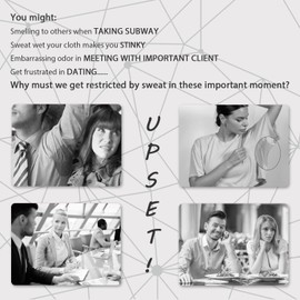 Almohadillas desechables grandes para el sudor en las axilas para mujeres y hombres que combaten la hiperhidrosis [paquete de 100], almohadillas de absorción de sudor para las axilas Cleaneat, cómodas, sin sabor, no visibles, sin sudor, protección adhesi