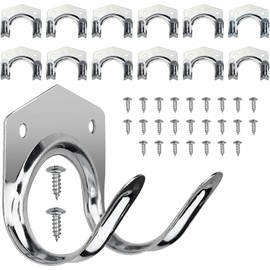 JACMKEON 12 Pack Garage Hooks, Heavy Duty Tool Hanger Set, Spade Hooks Brackets Wall Mounted Storage for Garage Shed, Garden, Warehouse and Workshop