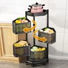 ILWorkTLs 4 Tier Rotating Storage Rack with Removable Basket and