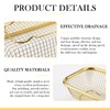 ZJIVQO 4Pcs Kitchen Drawer Organizer, Stainless Steel Storage Container, Gold