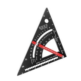 7 Inch Speed Square - 80° Angle Adjustable Combination Triangle Ruler, Carpenter Square with 2 Pencils for Woodworking Tool (Imperial)