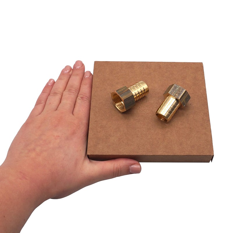 SKIR'CO 2 pieces female thread barb brass fitting 1/2 inch