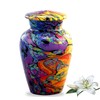 Modern Print Keepsake Urn - Colorful Mini Cremation Urn for