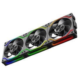 ICOLER JM-S30s Magnetic Type PC Fan,Infinity Mirror ARGB Reverse Case Fan,120 * 120 * 30mm PWM Triple Pack,Suitable for Computer Case & 360mm AIO Cooler