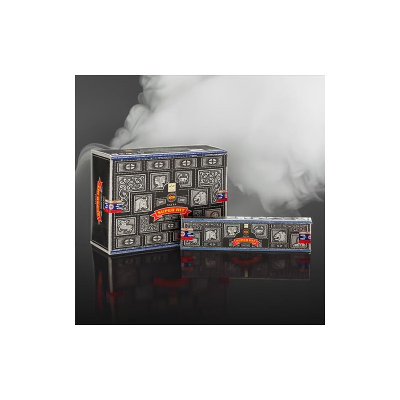 Satya Incense Sticks, 4 Packs x 15g, with Incense Holder,