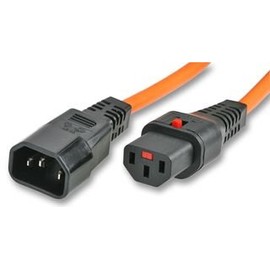 Power Lead,IEC M-F Locking C13/C14, 0.5M | Mains Power Cords Cable Assemblies, 1 X Qty - PC951.