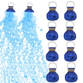 10 Pack Hand Throw Streamers Poppers,Blue Hand Throw Crepe Paper Streamers for Party.Pastel Blue Streamers Poppers with 30 Streamer Ribbons,Hand-Throw Streamers No Mess Confetti for Birthday Wedding